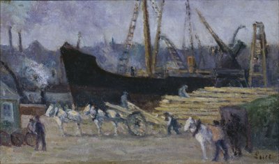 Dock at Rouen by Maximilien Luce